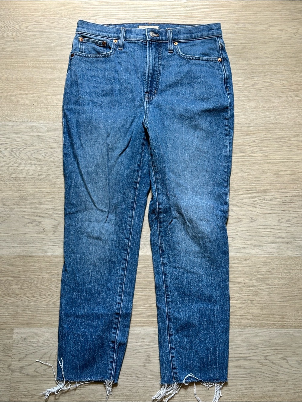 Madewell Boyfriend Jeans in Classic Blue Denim